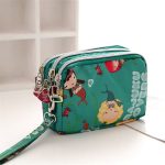 Women Fashion Solid Color Frosted Three-Layer Zipper Storage Purses - Image 13
