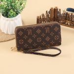 Wholesale Women Simple Fashion Vintage Letter Printing Zipper Long Purses - Image 13