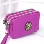 Women Fashion Casual Solid Color Zipper Nylon Wallets - Image 13