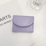 Women Fashion Simple Solid Color Flap Mini Wallet - Image 13