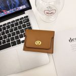 Women Fashion Simple Solid Color Lock Mini Pu Wallet - Image 13