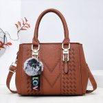 Wholesale Women Fashion Casual Solid Color Fur Ball Pendant Handbag - Image 10