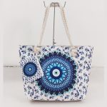 Women Stylish Evil Eye Printed Large-Capacity Canvas Tote Bag - Image 13