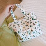 Wholesale Women Fashion Small Tiny Flower Pattern Canvas Tote Bag - Image 22