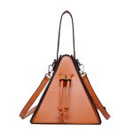 Women Fashion Solid Color Drawstring Triangle Handle Crossbody Bag - Image 13