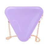 Women Fashion Creative PVC Triangle Chain Mini Crossbody Jelly Bag - Image 12