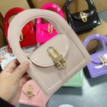 Women Fashion Solid Color Square Mini Chain Handle Crossbody Bag - Image 13