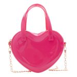 Wholesale Women Summer Fashion Jelly Color Heart Mini Chain Crossbody Bag - Image 13
