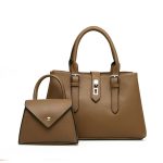 Wholesale Women Fashion Casual Solid Color Litchi Pattern Handbag Bag Set - Image 8