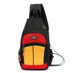 Wholesale Casual Color Blocking Men Women Zipper Outdoor Travel Chest Bag Backpack - Image 12