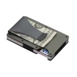 Wholesale Men Fashion Casual Metal Aluminum Alloy Card Holder Anti-Magnetic Rfid Wallet