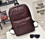 Casual Men Travel Bag Large Capacity Pu Leather Backpack - Image 13