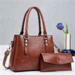 Wholesale Women Casual Solid Color Large Capacity Handbag Bag Set - Image 9
