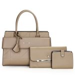 Wholesale Women Casual Solid Color Large Capacity Handbag Bag Three-Piece Set - Image 7