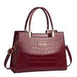 Wholesale Women Fashion Casual Large Capacity Crocodile Patterned Handbag - Image 13