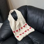 Wholesale Women Fashion Casual Knitted Love Large Capacity Shoulder Bag - Image 12