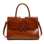 Women Fashion Casual Solid Color Large Capacity Handbag - Image 8