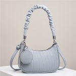 Wholesale Women Fashion Casual Autumn Solid Color Vertical Stripes Shoulder Bag - Image 13