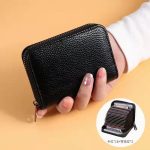 Wholesale Fashion Simple Solid Color Multifunctional Zipper Card Bag Wallet - Image 5