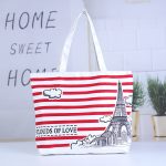 Wholesale Women Fashion Casual Printed Large Capacity Canvas Beach Bag - Image 14