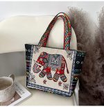 Wholesale Women Fashion Ethnic Embroidered Canvas Tote Bag - Image 14
