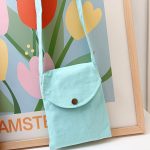 Women Fashionable Simple Macaroon Solid Color Canvas Mini Crossbody Bag - Image 14