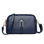 Vintage Women Double Zipper Crossbody Bag - Image 14