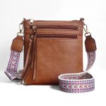 Women Multi-Zipper Pocket Vertical Crossbody Bag - Image 11