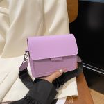 Wholesale Women Fashion Casual Solid Color Wide Strap Square Crossbody Bag - Image 13