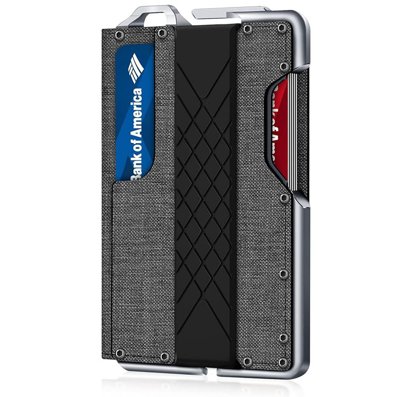 color_8-170 Wholesale Men'S Fashion Casual Genuine Leather Metal Anti-Magnetic Automatic Shot Card Wallet - Image 1