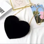 Wholesale Women Fashion Valentine'S Day Heart Peach Heart Plush Chain Bag - Image 23