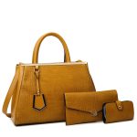 Wholesale Women Fashion Casual Solid Color Bag Stone Pattern Patchwork Handbag Three-Piece Set - Image 9