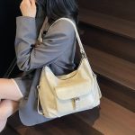 Women Fashion Retro Casual Solid Color Large Capacity Multifunctional Shoulder Bag - Image 14