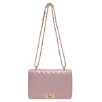 Women Casual Simple Solid Color Lock Buckle Chain Square Shoulder Bag - Image 14