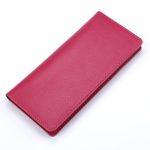 Genuine Leather Simple Women Fashion Solid Color Bifold Purse - Image 9