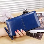 Wholesale Zipper Clutch Solid Color Purse - Image 11