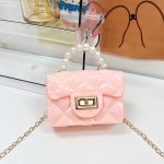 Wholesale Women Fashion Jelly Color Contrast Pearl Handbag - Image 23