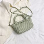 Wholesale Women Fashion Solid Color Pleated Large Capacity Handbag - Image 5