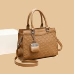 Women Fashion Casual Solid Color Large Capacity Handbag - Image 9