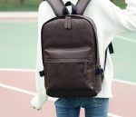 Casual Men Travel Bag Large Capacity Pu Leather Backpack - Image 15