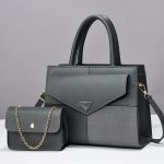 Wholesale Women Simple Fashion Stitching Contrast Color Handbag Sets - Image 15