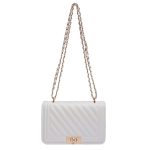 Women Casual Simple Solid Color Lock Buckle Chain Square Shoulder Bag - Image 15