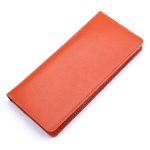 Genuine Leather Simple Women Fashion Solid Color Bifold Purse - Image 10