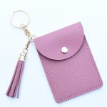 Wholesale Women Fashion Retro Solid Color Pu Tassel Card Keychain Wallet - Image 13