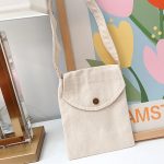 Women Fashionable Simple Macaroon Solid Color Canvas Mini Crossbody Bag - Image 15