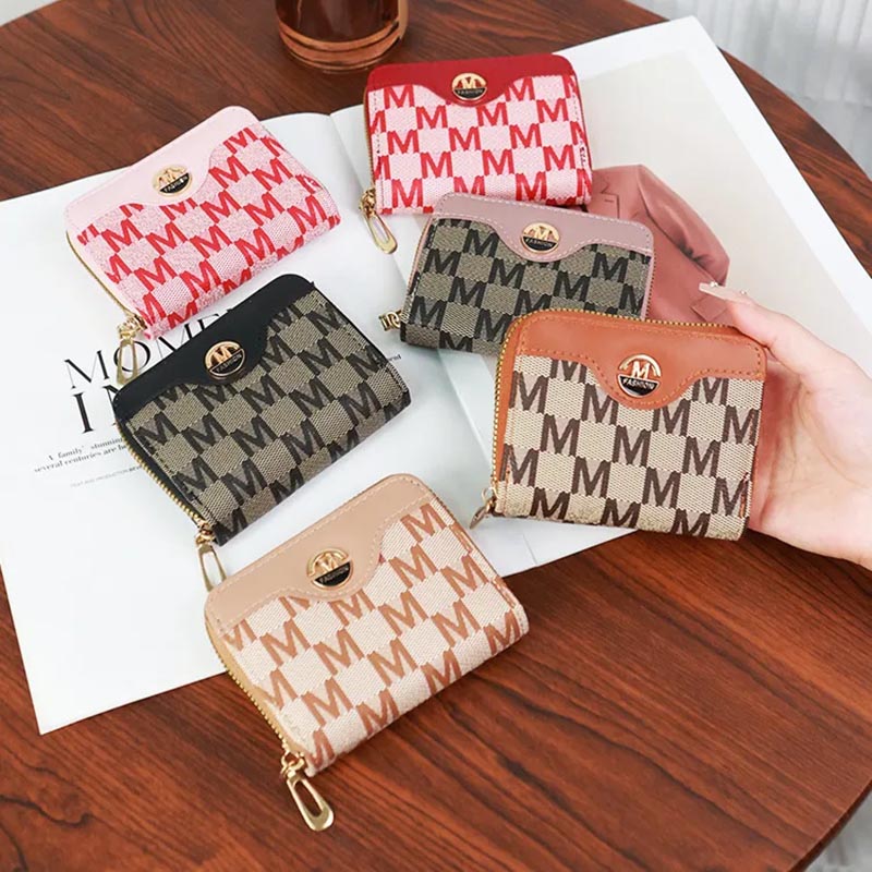 m3Xi3GuqUiwFdPo9Inz2l Women Fashion Casual Short Zipper Coin Multi-Card Wallet - Image 1