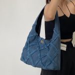 Wholesale Stylish Large Capacity Denim Canvas Tote Bag