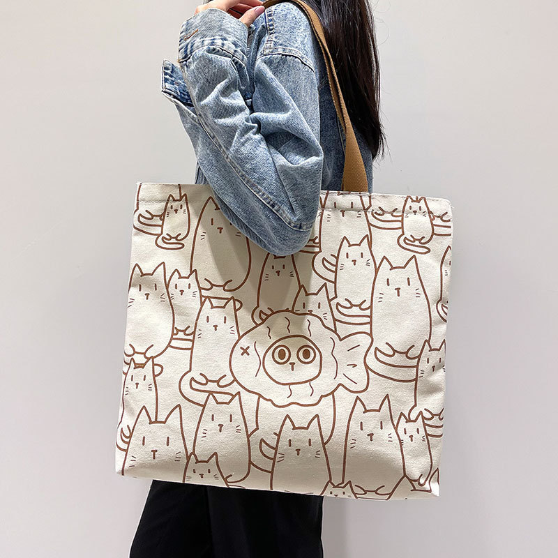 main_0-1028 Wholesale Women'S Fashion Anime Large Capacity Canvas Tote Bag - Image 1