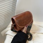Wholesale Women Fashion Retro Solid Color Small Square Crossbody Bag