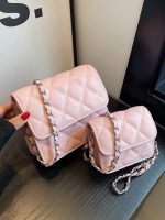 Wholesale Women Fashion Casual Solid Color Rhomboid Chain Crossbody Bag - Image 2